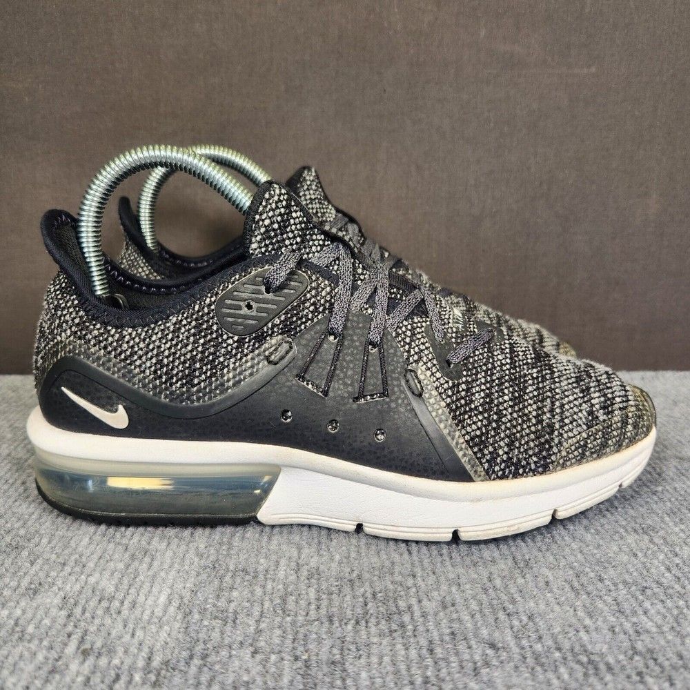 Nike Air Max Sequent 3 Womens Size 7 (5.5Y) Black Athletic Running Sneaker Shoes